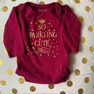 “Sparkling Cute” long sleeve onesie